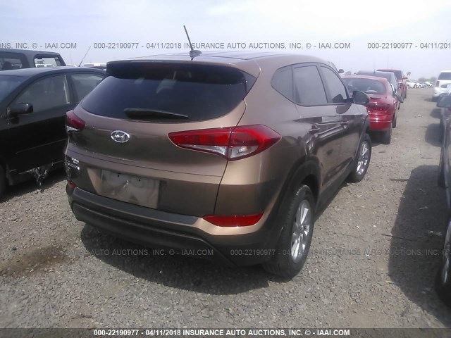 KM8J23A46GU088911 - 2016 HYUNDAI TUCSON SE BROWN photo 4