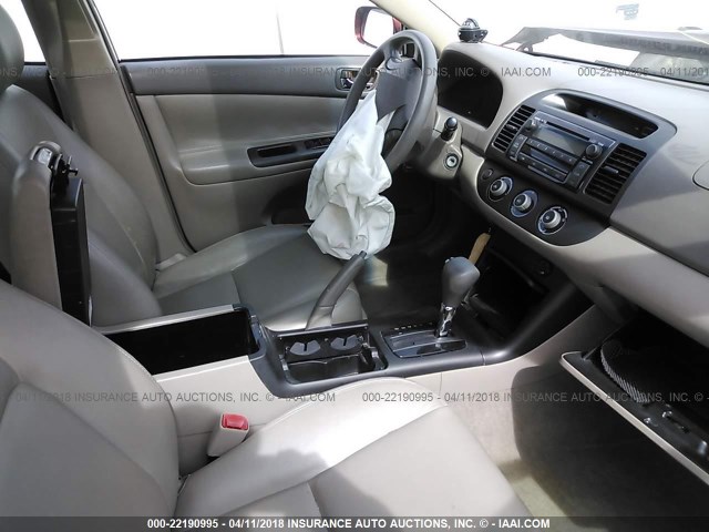4T1BE32KX6U164153 - 2006 TOYOTA CAMRY LE/XLE/SE მუქწითელი ფოტო 5