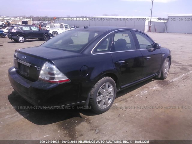 1FAHP28W38G157419 - 2008 FORD TAURUS LIMITED BLACK photo 4