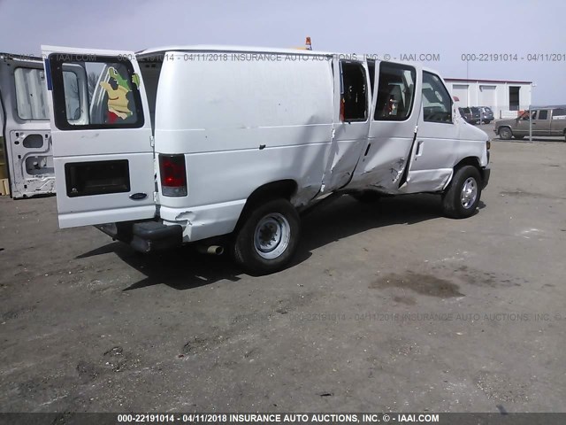 1FTNE24L98DA91247 - 2008 FORD ECONOLINE E250 VAN WHITE photo 4