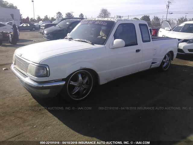 1FTCR14U8RPB67605 - 1994 FORD RANGER SUPER CAB WHITE photo 2