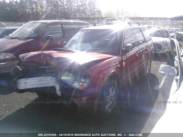 JF1SG69614H764130 - 2004 SUBARU FORESTER 2.5XT RED photo 2