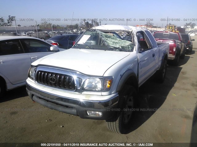 5TESM92N54Z305865 - 2004 TOYOTA TACOMA XTRACAB PRERUNNER თეთრი ფოტო 2
