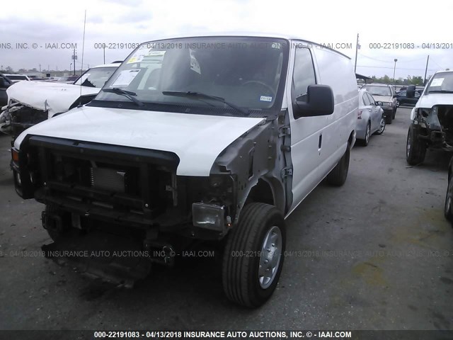 1FTNE1EW4CDA16502 - 2012 FORD ECONOLINE E150 VAN WHITE photo 2