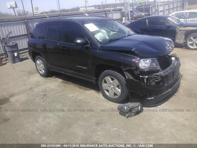 1C4NJCBA7GD726998 - 2016 JEEP COMPASS SPORT BLACK photo 1