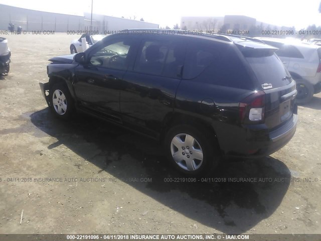 1C4NJCBA7GD726998 - 2016 JEEP COMPASS SPORT BLACK photo 3