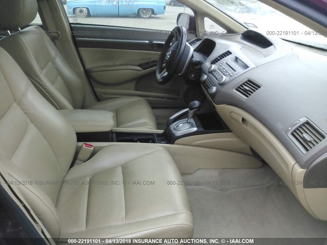 2HGFA16958H515801 - 2008 HONDA CIVIC EXL BURGUNDY photo 5