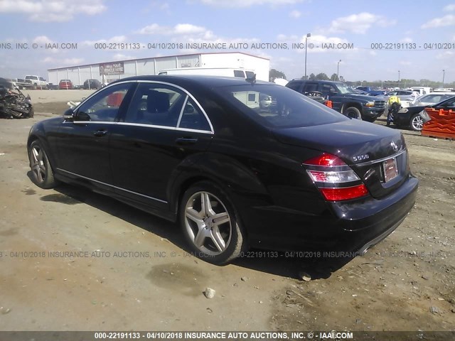 WDDNG86X67A120089 - 2007 MERCEDES-BENZ S 550 4MATIC BLACK photo 3