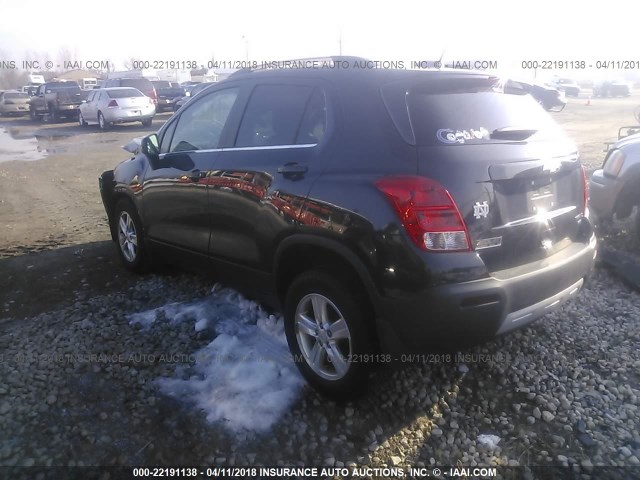 KL7CJRSB2FB230470 - 2015 CHEVROLET TRAX 1LT BLACK photo 3