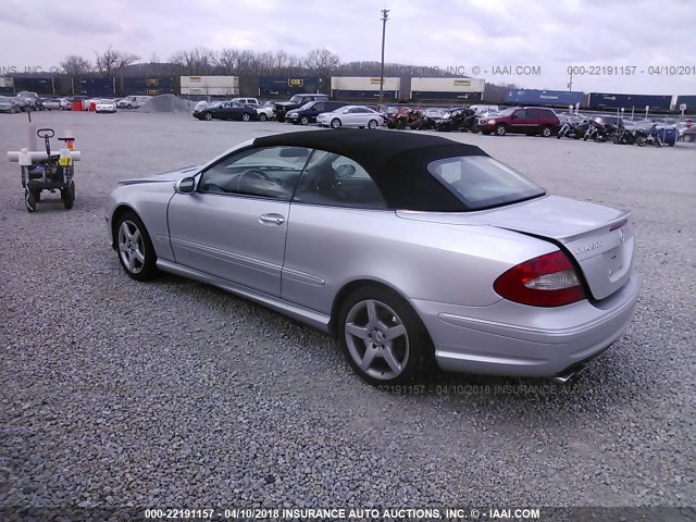 WDBTK75J46F172862 - 2006 MERCEDES-BENZ CLK 500 SILVER photo 3