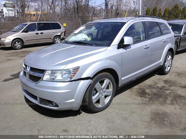 3D4PG5FV6AT138093 - 2010 DODGE JOURNEY SXT SILVER photo 2