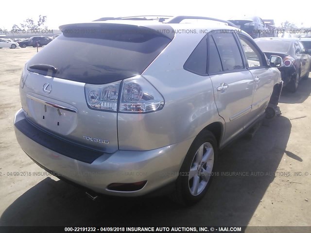 2T2GK31U78C045364 - 2008 LEXUS RX 350 SILVER photo 4