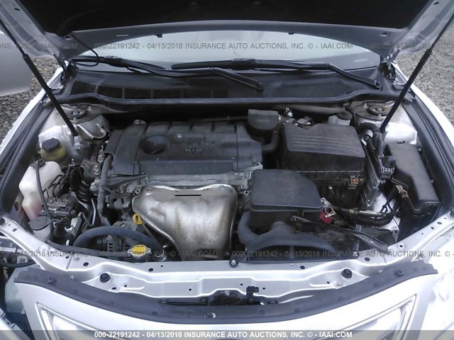 4T1BF3EK6BU650803 - 2011 TOYOTA CAMRY SE/LE/XLE SILVER photo 10