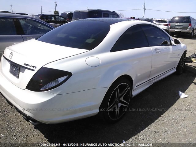 WDDEJ77X98A018748 - 2008 MERCEDES-BENZ CL 63 AMG WHITE photo 4