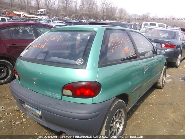 2C1MR2265S6764101 - 1995 GEO METRO LSI GREEN photo 4