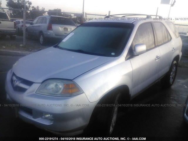 2HNYD18805H525757 - 2005 ACURA MDX TOURING SILVER photo 2