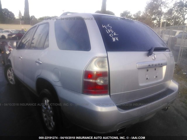 2HNYD18805H525757 - 2005 ACURA MDX TOURING SILVER photo 3