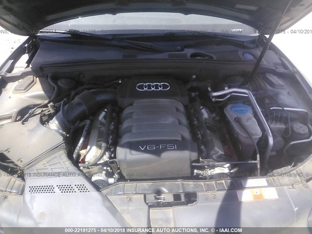 WAUDK78TX9A026838 - 2009 AUDI A5 QUATTRO GRAY photo 10