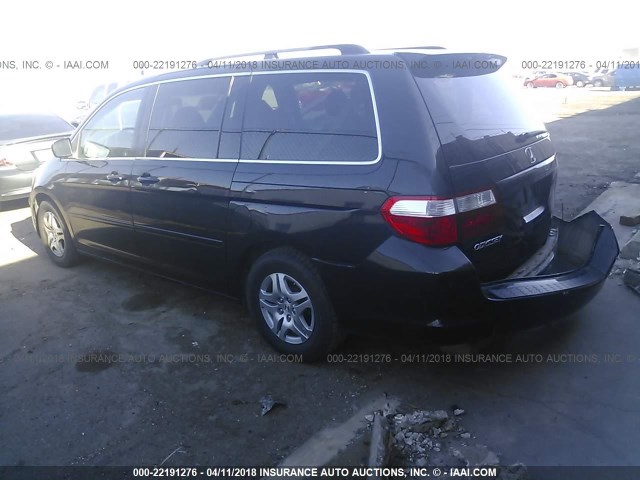 5FNRL38607B048778 - 2007 HONDA ODYSSEY EXL BLACK photo 3