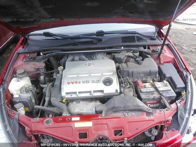 4T1CA30P14U039246 - 2004 TOYOTA CAMRY SOLARA SE/SLE RED photo 10