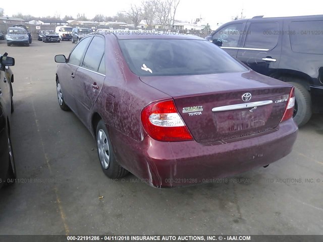 4T1BE32K43U250649 - 2003 TOYOTA CAMRY LE/XLE/SE 栗色 照片 3