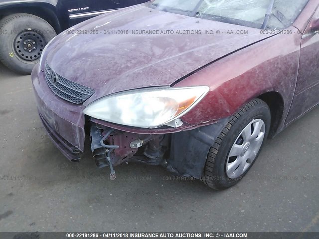 4T1BE32K43U250649 - 2003 TOYOTA CAMRY LE/XLE/SE 栗色 照片 6