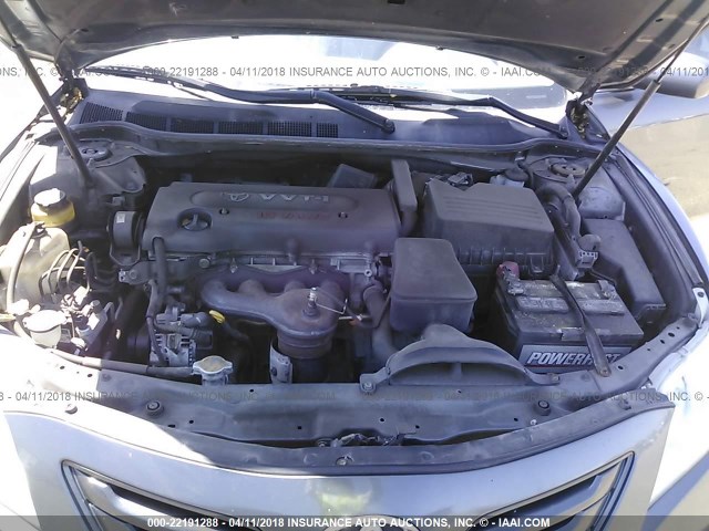 4T4BE46K88R017967 - 2008 TOYOTA CAMRY CE/LE/XLE/SE GRAY photo 10