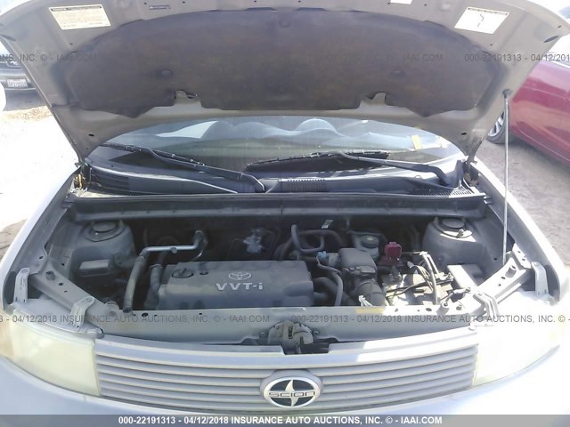 JTLKT324450216141 - 2005 TOYOTA SCION XB ვერცხლისფერი ფოტო 10