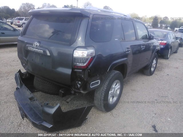 JTEBU5JR1G5337616 - 2016 TOYOTA 4RUNNER SR5 PREM/LTDL/TRAIL/TRD GRAY photo 4