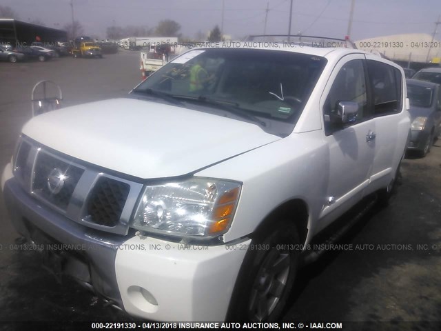 5N1AA08B06N728576 - 2006 NISSAN ARMADA SE/LE WHITE photo 2