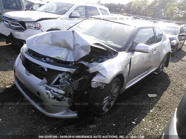 JTKJF5C75B3010624 - 2011 TOYOTA SCION TC SILVER photo 2