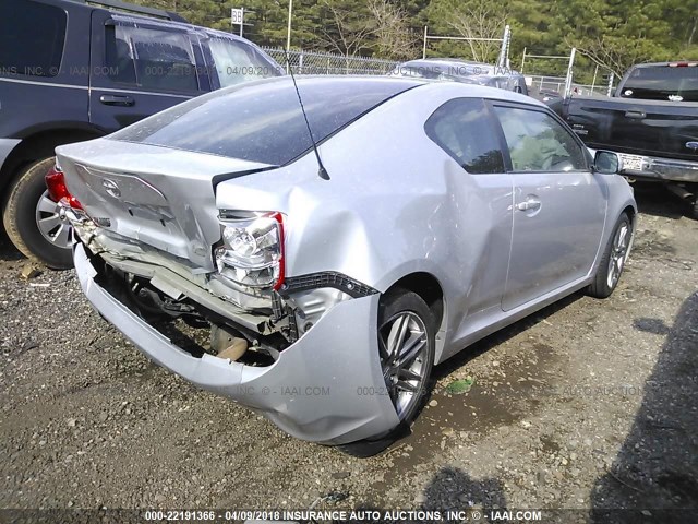 JTKJF5C75B3010624 - 2011 TOYOTA SCION TC 银色 照片 4