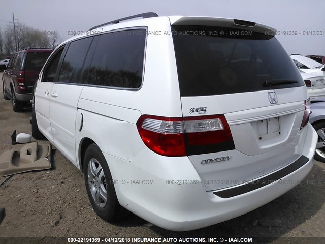 5FNRL38757B145225 - 2007 HONDA ODYSSEY EXL WHITE photo 3