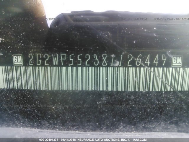 2G2WP552381126449 - 2008 PONTIAC GRAND PRIX ყავისფერი ფოტო 9