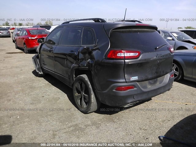 1C4PJLCS4GW171304 - 2016 JEEP CHEROKEE LATITUDE GRAY photo 3