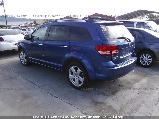 3D4PH9FV3AT206306 - 2010 DODGE JOURNEY R/T BLUE photo 3