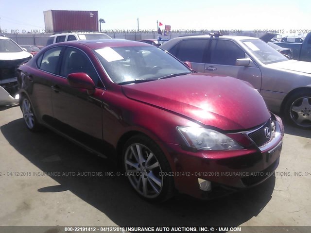 JTHBK262362016454 - 2006 LEXUS IS 250 RED photo 1