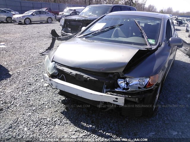 1HGFA16818L075313 - 2008 HONDA CIVIC EX BROWN photo 6