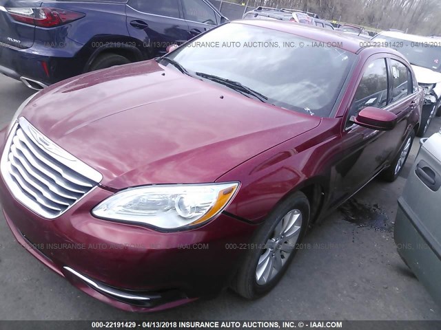 1C3CCBBB4DN695949 - 2013 CHRYSLER 200 TOURING RED photo 2