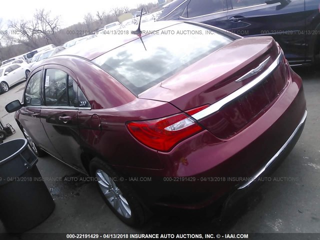 1C3CCBBB4DN695949 - 2013 CHRYSLER 200 TOURING RED photo 3