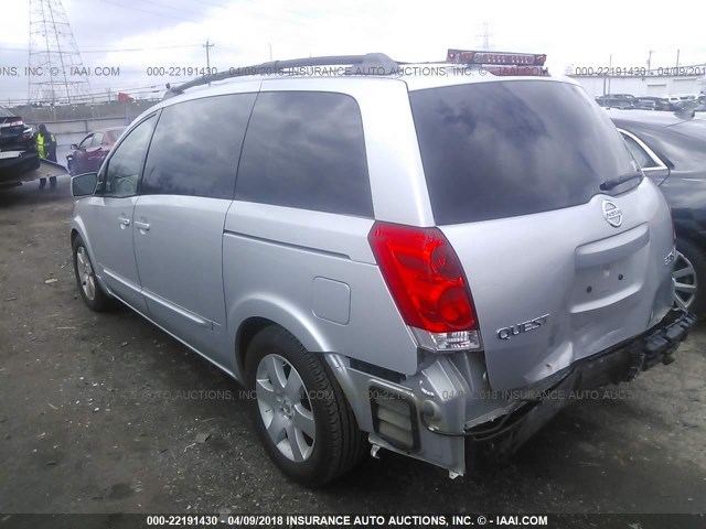 5N1BV28U14N319697 - 2004 NISSAN QUEST S/SE/SL SILVER photo 3