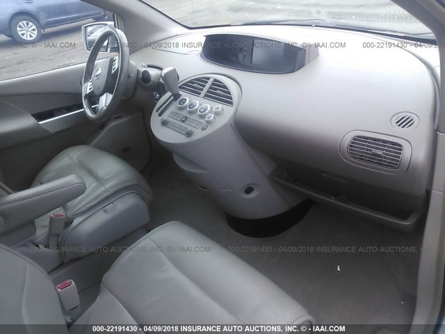 5N1BV28U14N319697 - 2004 NISSAN QUEST S/SE/SL SILVER photo 5