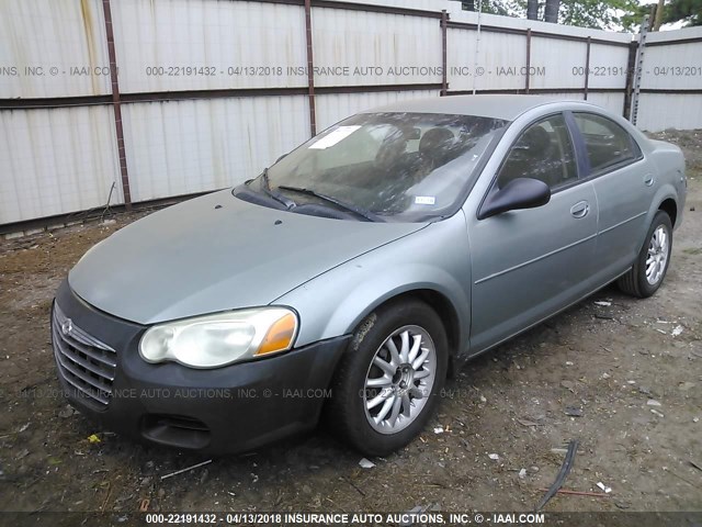 1C3EL46X35N576382 - 2005 CHRYSLER SEBRING GREEN photo 2