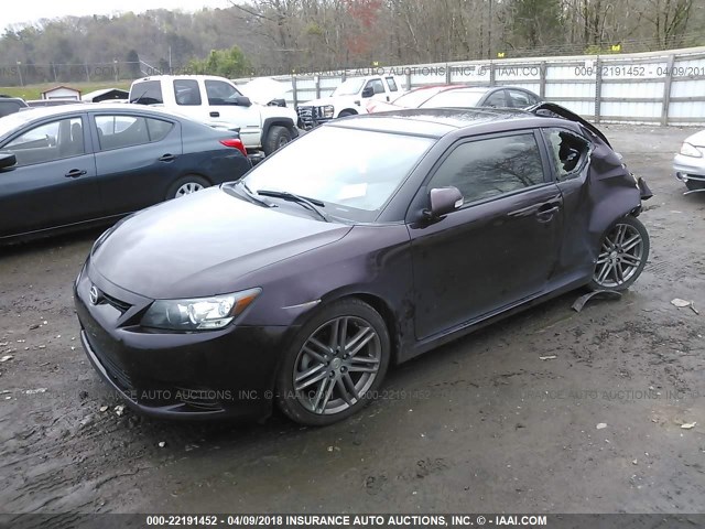 JTKJF5C78D3062106 - 2013 TOYOTA SCION TC 勃艮第红 照片 2