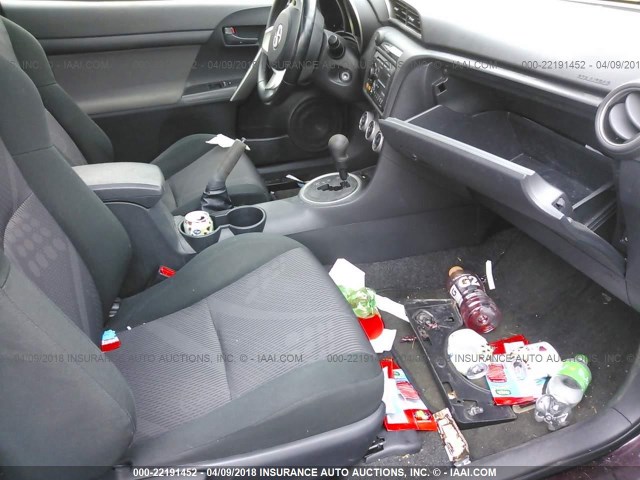 JTKJF5C78D3062106 - 2013 TOYOTA SCION TC 勃艮第红 照片 5