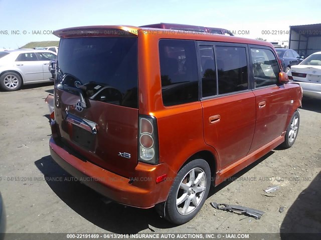 JTLKT324X40162424 - 2004 TOYOTA SCION XB ნარინჯისფერი ფოტო 4