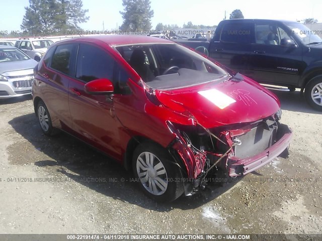 JHMGK5H5XGX006880 - 2016 HONDA FIT LX RED photo 1