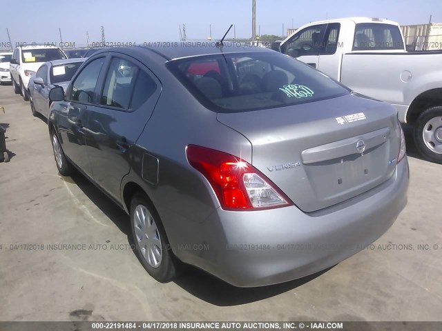 3N1CN7AP5DL885682 - 2013 NISSAN VERSA S/S PLUS/SV/SL GRAY photo 3