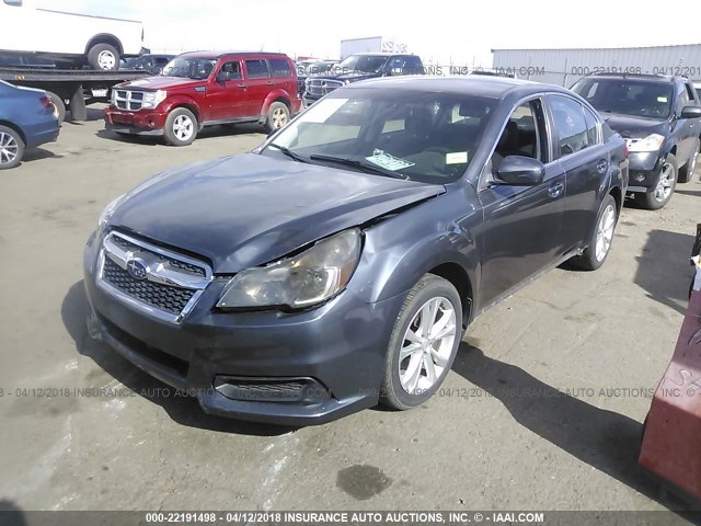 4S3BMBC66E3005413 - 2014 SUBARU LEGACY 2.5I PREMIUM GRAY photo 2