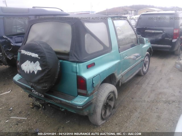 2CNBJ18U7P6924077 - 1993 GEO TRACKER TEAL photo 4